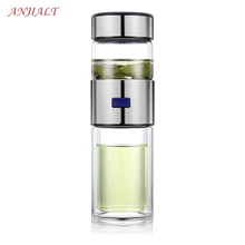 400 мл чай разделительная стеклянная чашка чайная чашка, чай фильтр Питьевая чашка двойной стеклянный винный автомобиль дорожная Мужская бутылка для молока сосуд Стакан Кружка