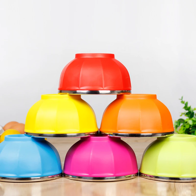 

Drop Resistance Double Layers Heat Insulation Stainless Steel Child bowl Tableware Set kitchen tool