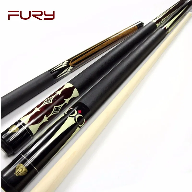 

Fury billiard pool cue, cue tip 10.5mm / 11.5mm / 13mm, maple wood, 1/2 snooker cue for chinese billiards free shipping