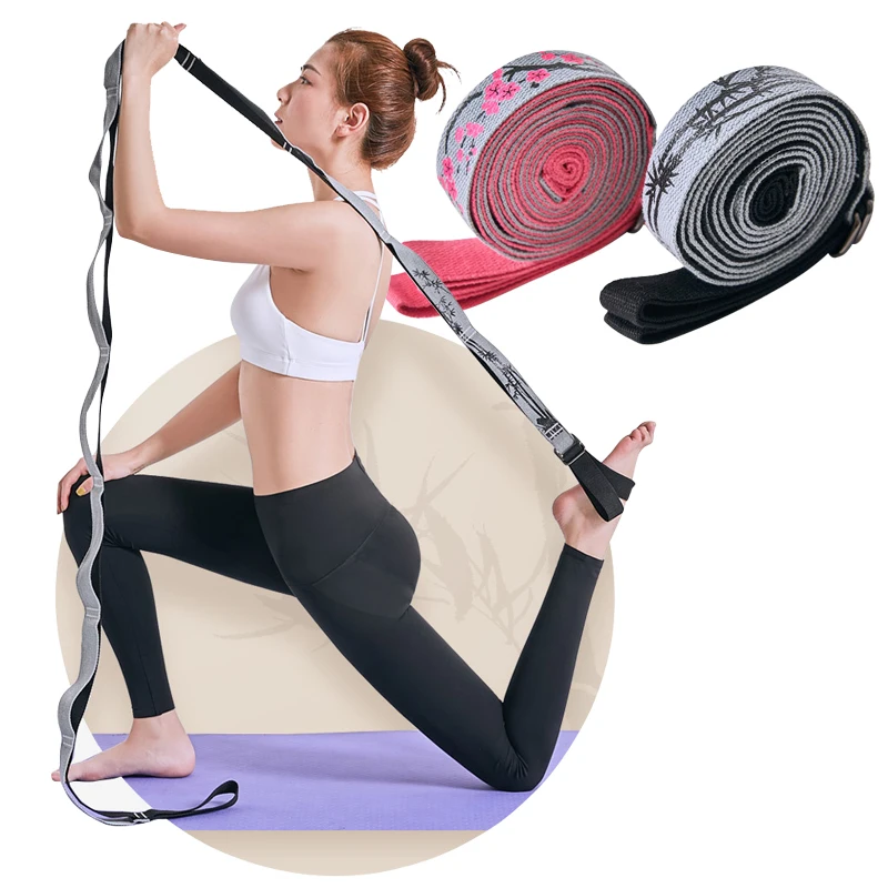 Quality Yoga Stretch Strap Chinese Style Print Color Training Waist Leg Yoga Extend Belts-Daisy Chain Rope-Ideal Fitness Auxilia