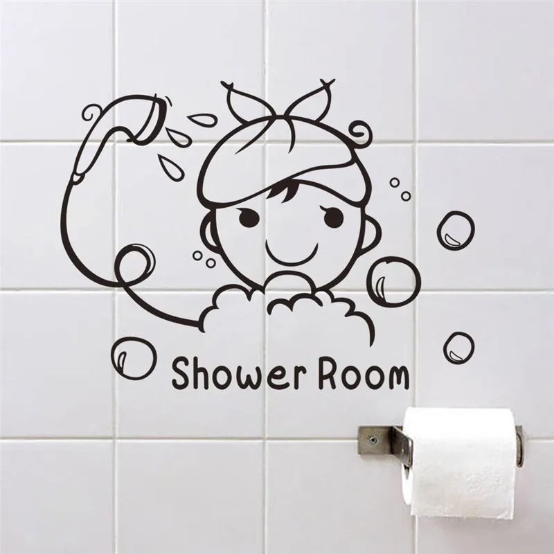 

Shower Room Door Bubble Stickers Bathroom Wall Stickers Decals Toilet Decoration