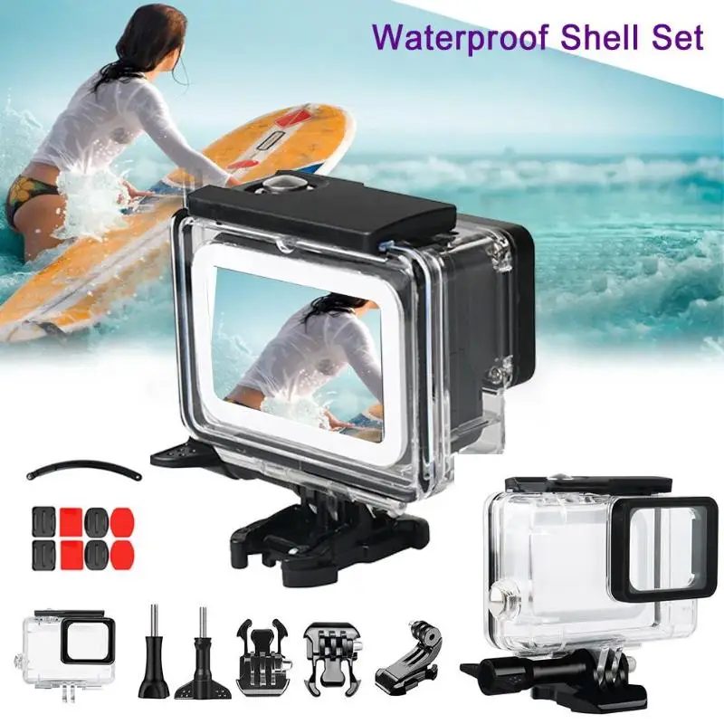 15 шт. водонепроницаемый чехол для шлема с автоспуском Gopro Hero 5 6 7 аксессуары экшн