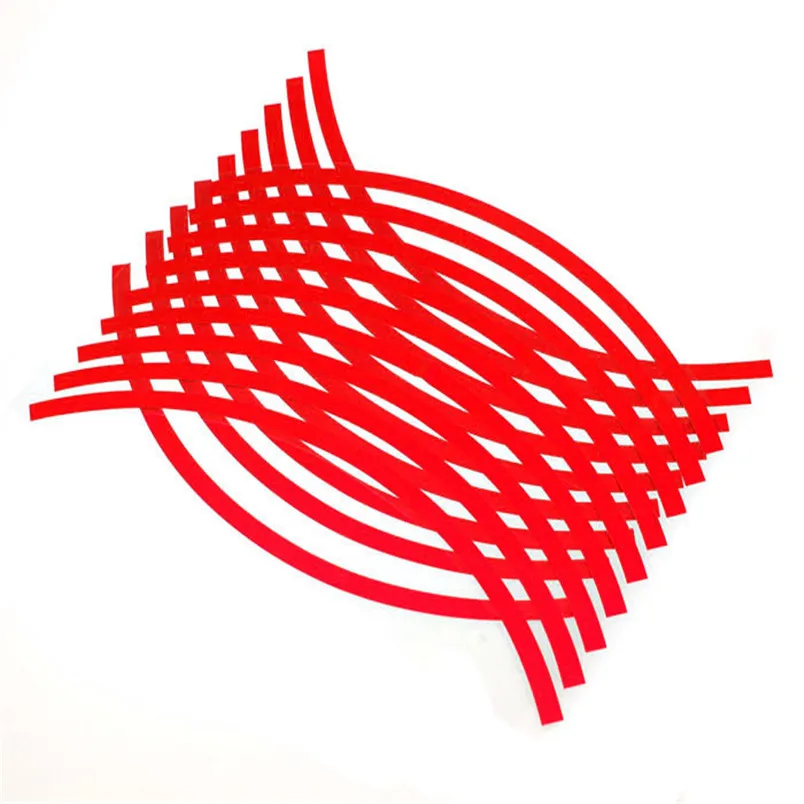 

18 Strips Motorcycle Car Wheel Stickers Reflective Rim Tape p30 July12