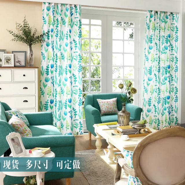 Country Curtain Fabric For Living Room Blue Ready Made D Rustic Country Curtain Fabric For Living Room Blue Ready Made D Rustic Home Curtains Blackout Kitchen Blind Parion Window Panel