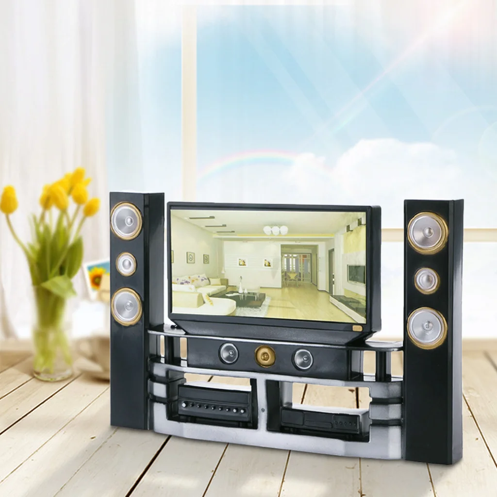 

Hot Kid Dollhouse Furniture Accessories TV Theatre Set Outfit for Doll-TwFi
