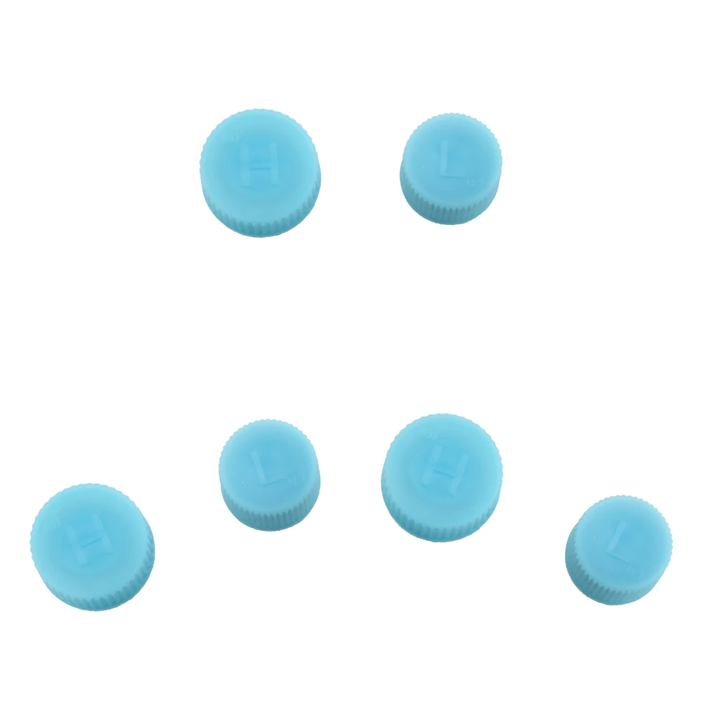 

6 Pcs AC Charging Port Service Dust Caps R134a R12 Air Conditioning Cap A/C H/L 15mm Low Side & 18mm Hi Side Blue