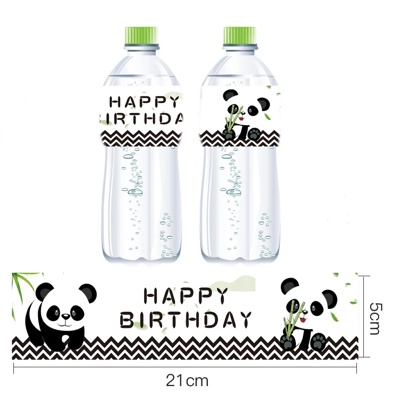 

Omilut 12pcs Panda Party Mineral Water Bottle Label Panda Baby Shower Boy/Girl Birthday Party Supplies Bottle Stickers Decor