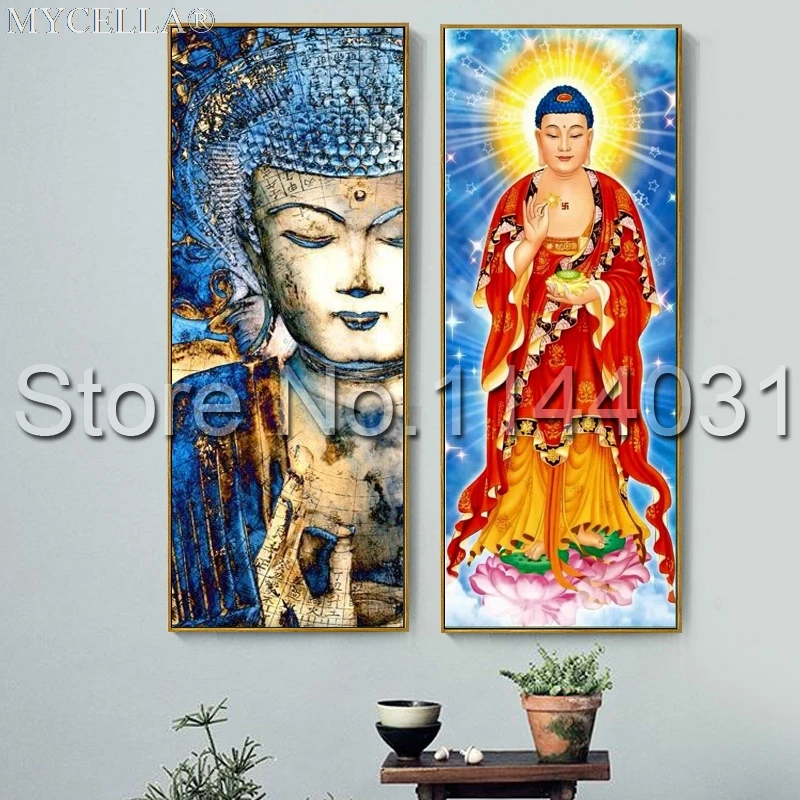 

Buddha Full 5D DIY Diamond Painting Mosaic Rhinestone Painting Cross Stitch Kits Diamond Embroidery Needlework Home Stickers