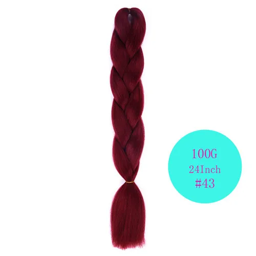 DinDong, 24 дюйма, Xpressions, Ombre, Jumbo Braid, 100 г/шт., синтетические африканские плетеные волосы для наращивания, прическа, розовый, черный, фиолетовый - Цвет: #130