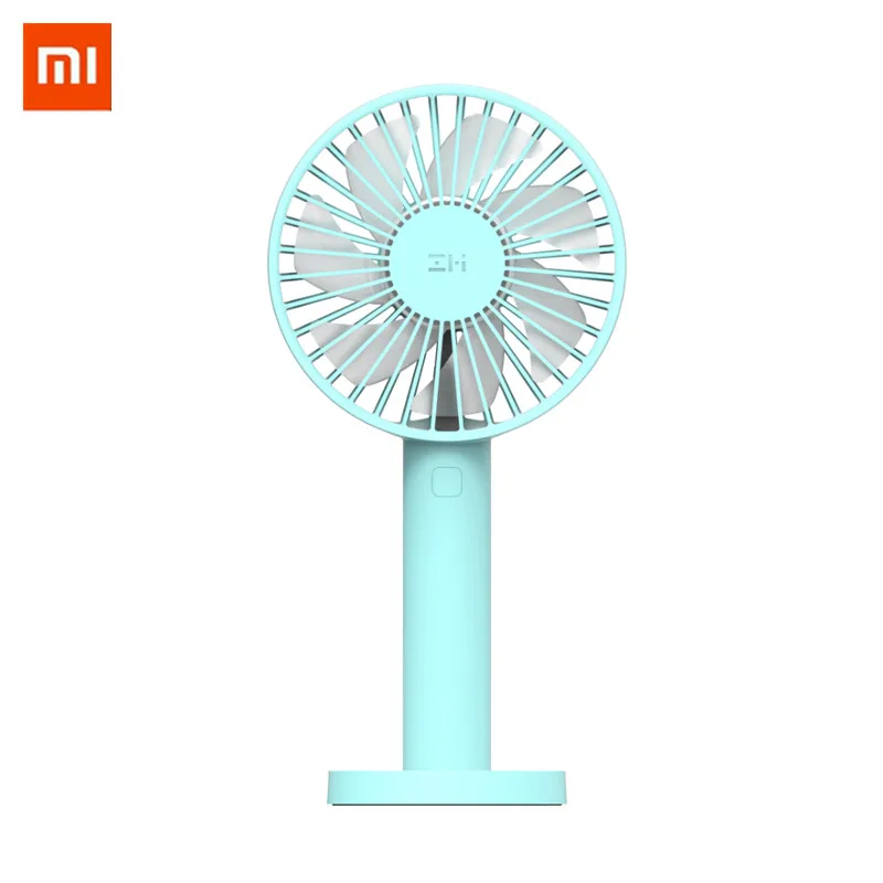 

Xiaomi Zmi 3 Speeds Cooling Fan Portable Handheld Rechargeable Built-in Battery 2600mAm/3350mAh USB Port Mini Fan Blue/White