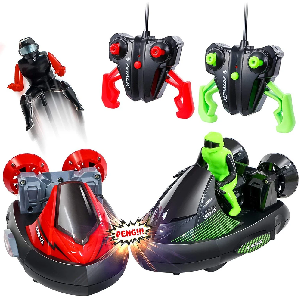 

RC Battle Stunt Car Racer Bumper Vehicle with Drivers and Sound Pop-up Combat Motor Car Toy Set for Kids Birthday Gift Present