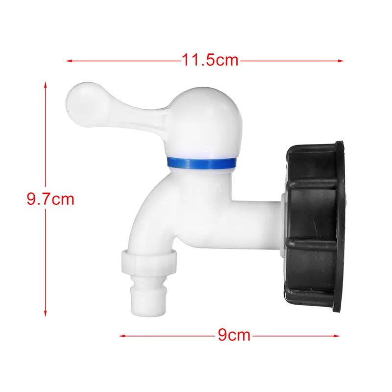 1/2 Inch 3/4 Inch S60x6 White Ceramics Thread IBC Tank Adapter Tap Connector Replacement Valve Fitting For Home Garden 60mm