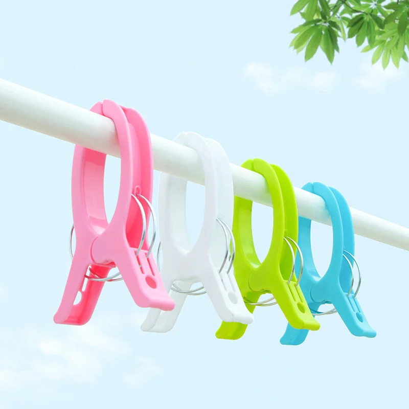 4pcs Large Windproof Plastic Clothes Peg For Quilt Curtain Beach Towel