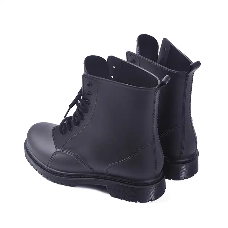mens lace up rain boots