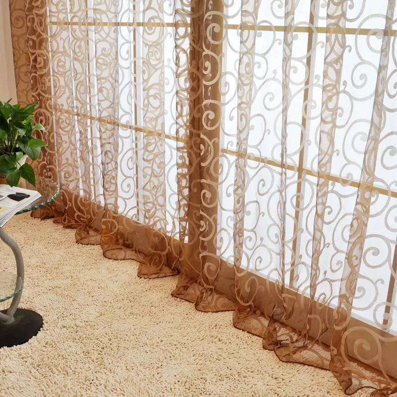 

Vintage Curtain Window Screening Curtain Translucent Bending Elegant 1 Pcs