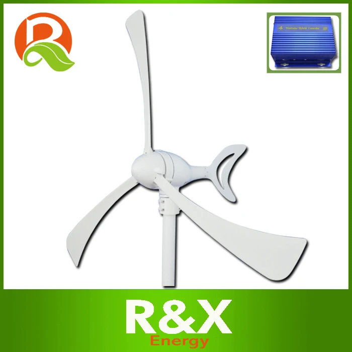 

300w wind generator. Combine with wind/solar hybrid controller. 12V/24V windmill generator.