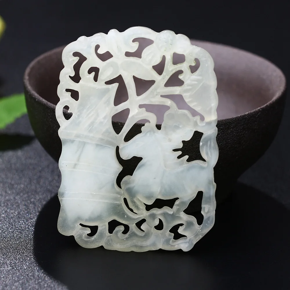 Natural Security Women Necklace Pendant fit For Women Grade A Hand carving Jade of Transparent Pendant With National Certificate цена Natural Security Women Necklace Pendant fit For Women Grade A Hand carving Jade of Transparent Pendant With National Certificate цены онлайн