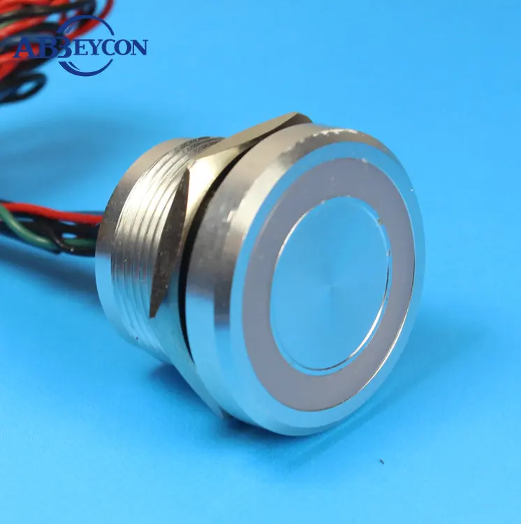 25 мм мгновенное уплотнительное кольцо из нержавеющей стали светодиодный Iluminated светильник антивандальный IP68 водонепроницаемый 5 кокор провода пьезо кнопочный переключатель
