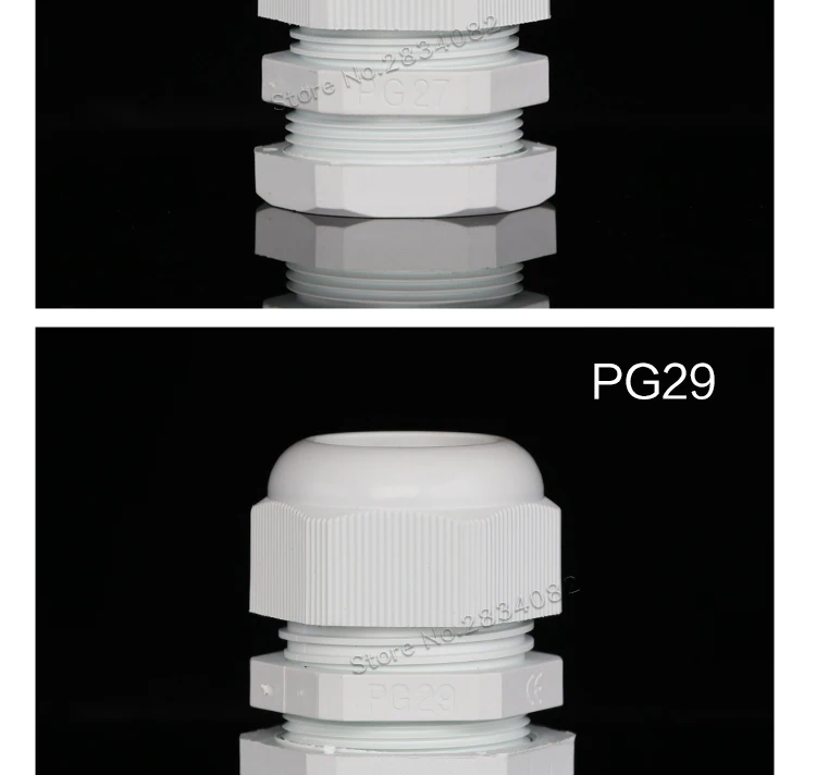 Белый IP68 Водонепроницаемый кабельный сальник для герметизации провода нейлона Пластик Кабельный разъем PG7 PG9 PG11 PG13.5 PG16 PG21 PG25
