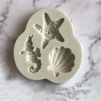 

DIY Pastry Tools 3D Marine Class Sea Horse Shell Silicone Sugarcraft Homemade Molds Chocolate Cookie Cake Fondant Mould Bakeware