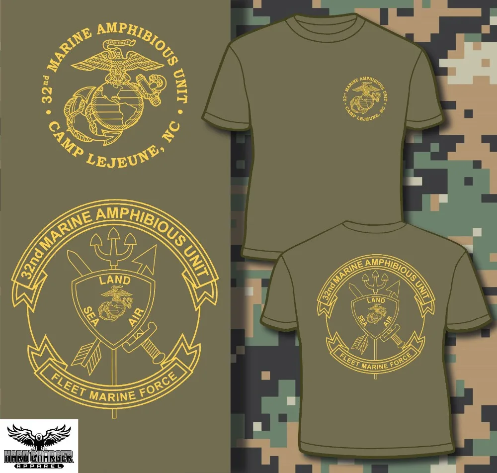 Новое поступление морской корпус 3ND MAU морской амфибия юнит USMC Camp Lejeune новая футболка модная повседневная футболка