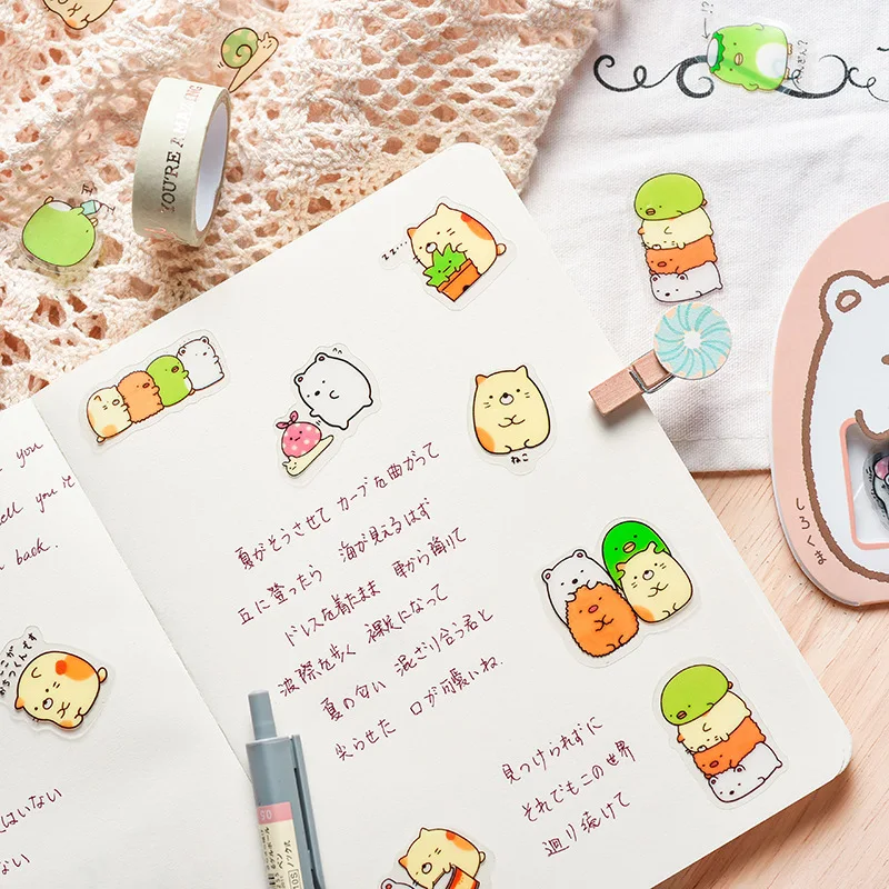 SLPF Children Cute Cute Stickers Creative Transparent PVC Plane DIY Diary Album Sticker Decorative Material Toys 50 Pieces H04 SLPF Children Cute Cute Stickers Creative Transparent PVC Plane DIY Diary Album Sticker Decorative Material Toys 50 Pieces H04