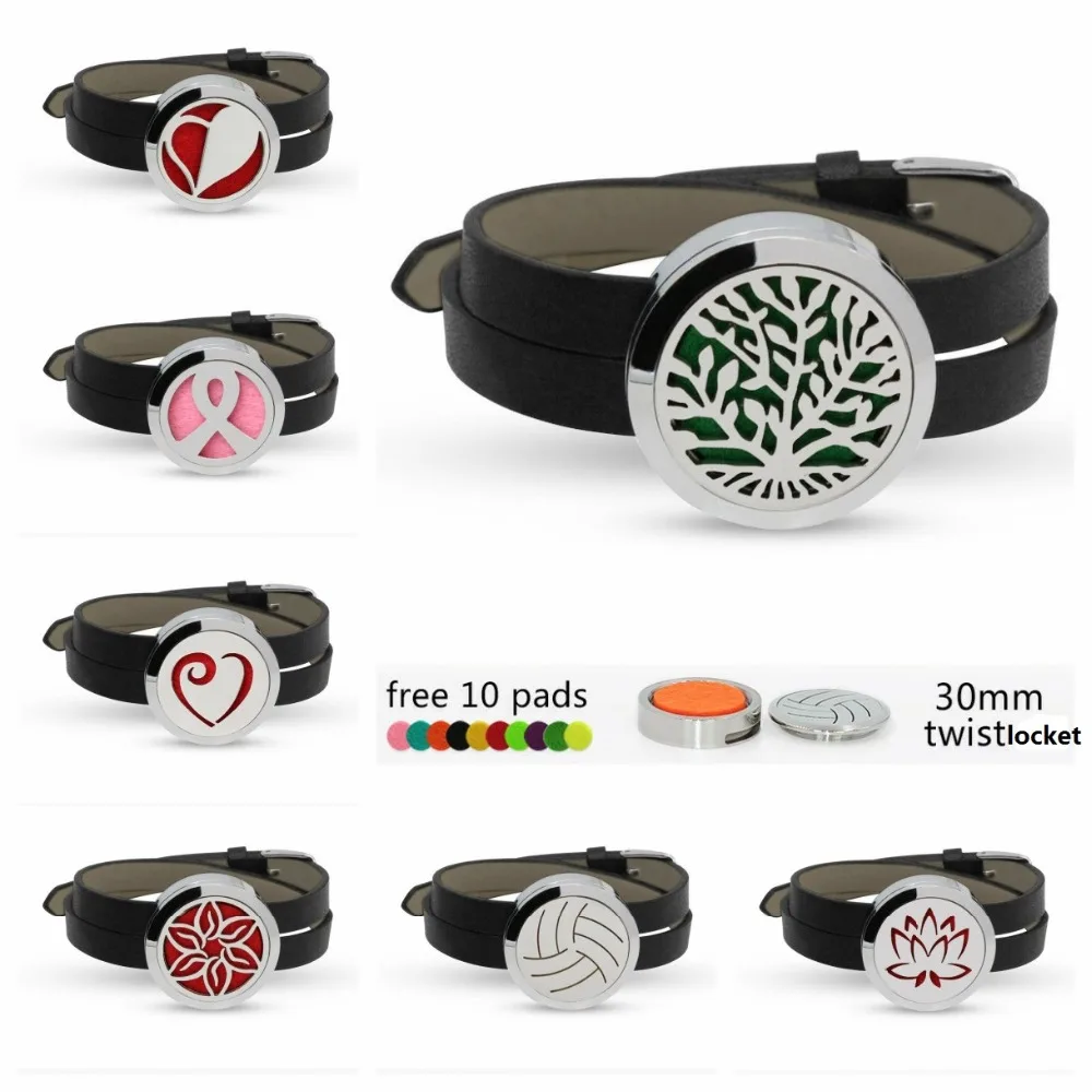 

Tree of life & ribbon Twist screw Stainless Steel Aroma Locket Bracelet Wristband Diffuser locket Perfume bracelet 10pcs Pads