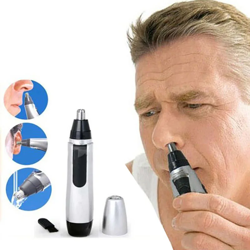 

Portable Electric Nose Hair Trimmer Nose Clipper Battery Powered Razor Ear Hair Removal Face Care Shaving Razor for Men