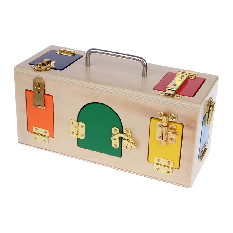 Caixa de Bloqueio Brinquedos de Treinamento Crianças Amor Interessante Montessori Colorido Pré-escolar Educacional Mod. 109102 8 Brinquedos mat.