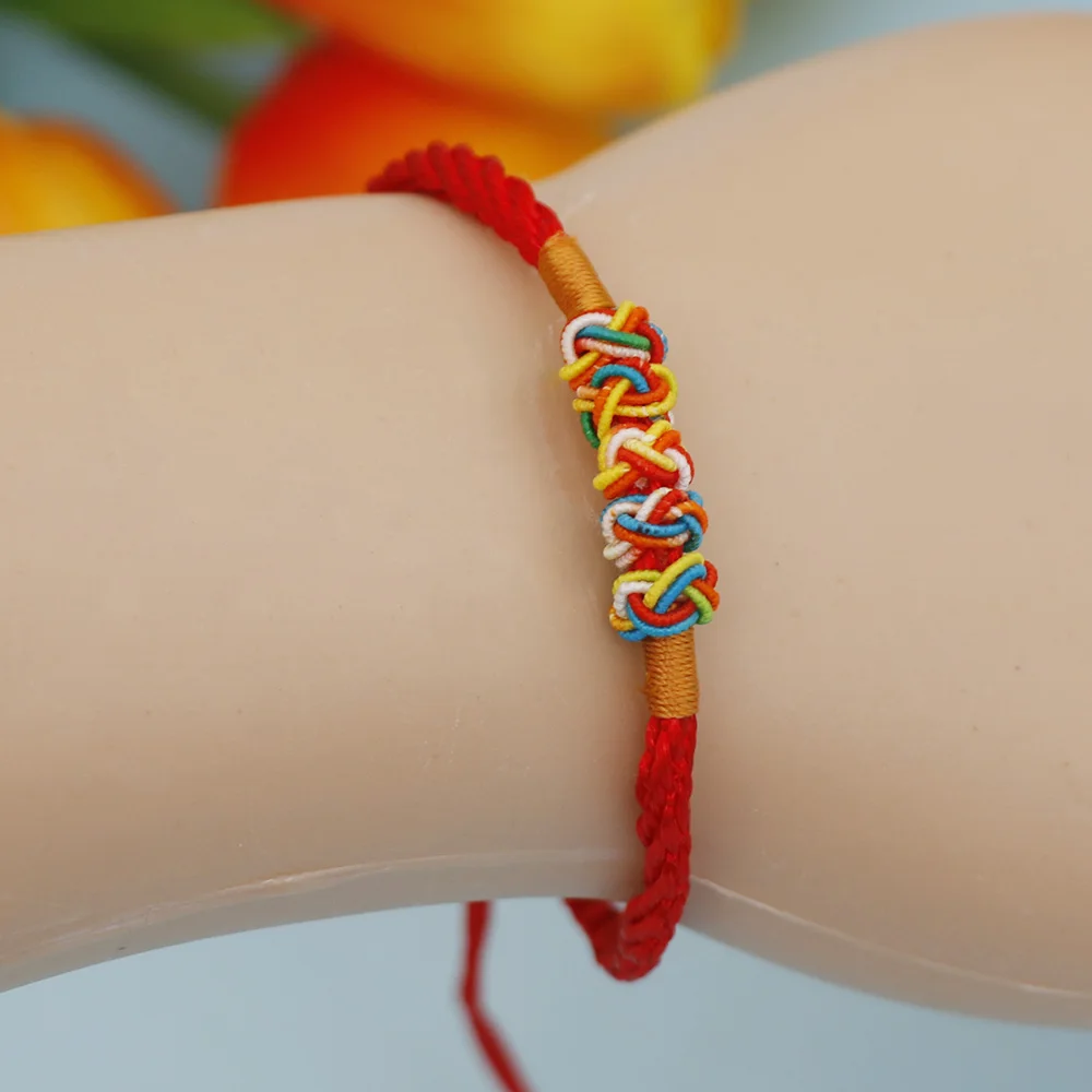 

2Pcs Red String Thread Adjustable Bracelet Chinese Oriental Lucky Jewelry New