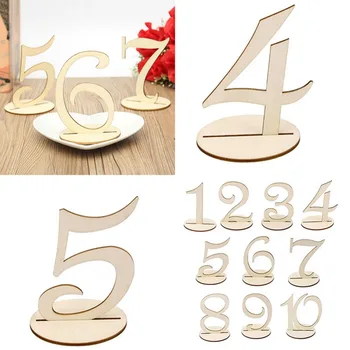 

10pcs/lot 1-20 Wooden Tables Numbers Wedding Seat Cards or Birthday Party Decoration Drop Shipping