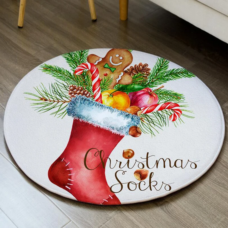 Напольный коврик с надписью &quotMerry Christmas&quot противоскользящий 3D для гостиной
