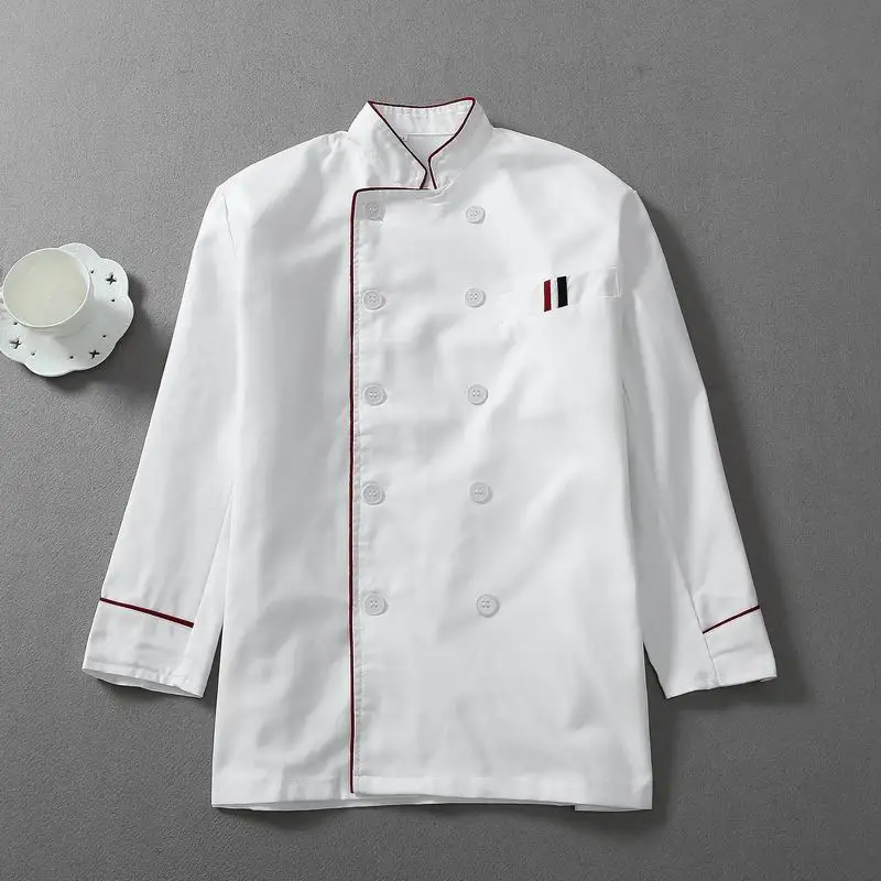 Autumn Winter Food Service Cloth Kitchen Chef Jackets Uniform Long