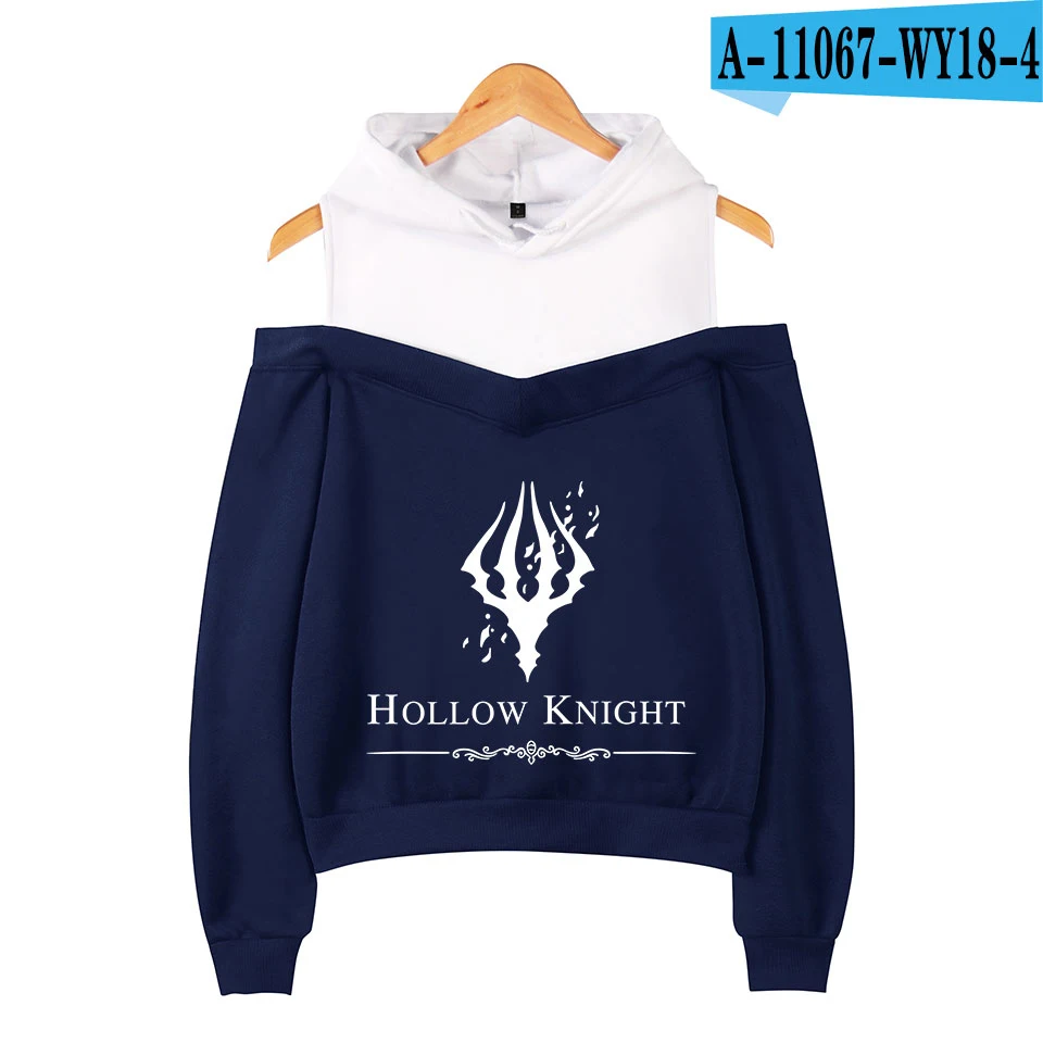 cute sweatshirts for girls Hollow Knight Off Shoulder Hoodies Women Fashion Long Sleeve Hooded Sweatshirts 2019 Hot Sleeve Casual Trendy Streetwear Clothes cute sweatshirts Hoodies & Sweatshirts