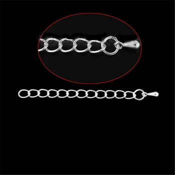 

DoreenBeads Iron Based Alloy Extender Chain For Jewelry Necklace Bracelet silver color Drop 60mm long, Usable Length: 5cm,10 PCs