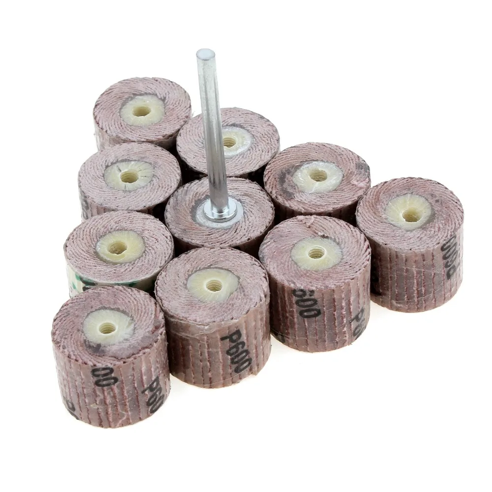 New 10pcs 240 Grit Flap Sanding Wheel Grinding Disc with 3mm Arbor for