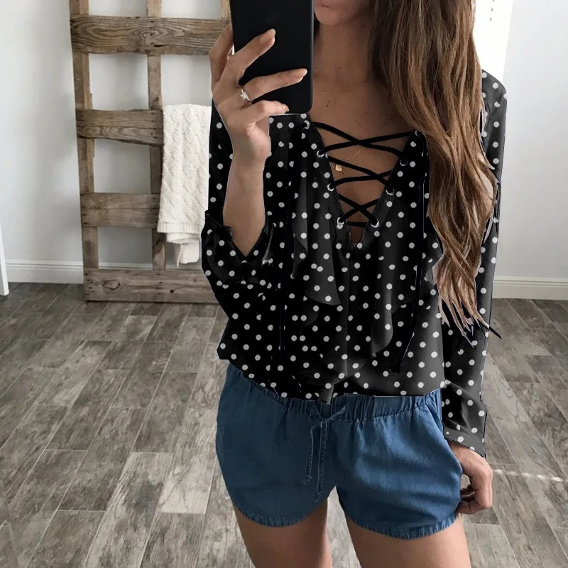 -Moda-Oto-o-Mujeres-Blusa-