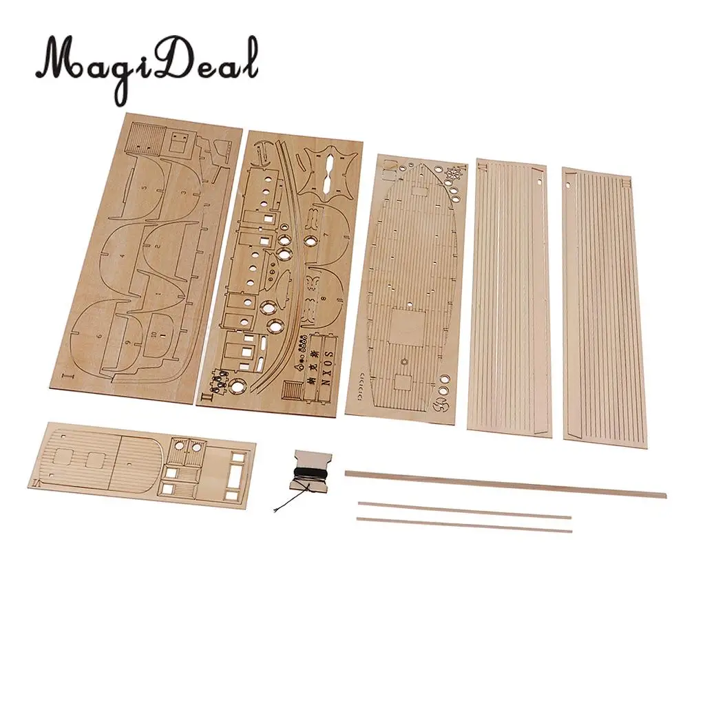 Wooden Scale 1:30 UNPAINTED Model Kit Boats Fishing Ship Model Water Scene