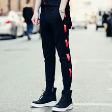 M-XXL! Мужская одежда певец BIGBANG модовые боковые лямки шить Повседневные штаны, Брюки Большие размеры сценические костюмы