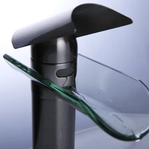 

New Style Single Handle Centerset Waterfall Bathroom Sink Faucet With Hot&Cold Water s