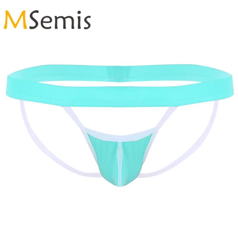 

Mens Underwear Sexy Lingerie G-String Thong Jockstrap Bikini Briefs Shorts Open Back Cut Out Bulge Pouch Underpants Male Panties