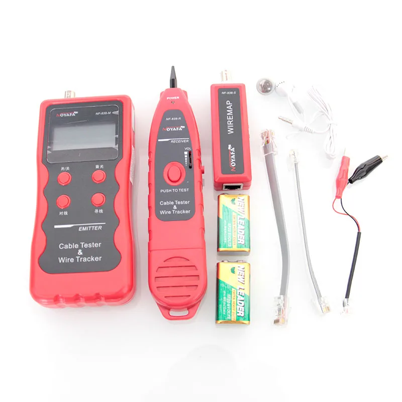 

NF-838 RJ45 BNC USB 1394 RJ11 Telephone Wire Tracker Line Finder Short circuit line cable Network Cable Finder