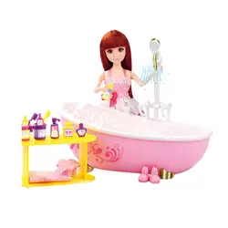 18 шт. девушка играть и притворяться игрушки ванны мечта Ванная комната Playset Поддержка девушка обучения жизнь навык комплект