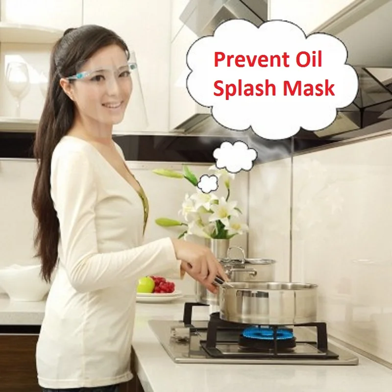 1 Pcs Oil Splash Mask Kitchen Utensils Protective Face Functional Anti