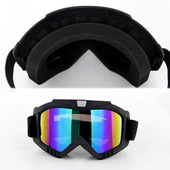 

Multi-purpose Mask Goggles off-road Motorcycle Windproof Retro Goggles Detachable Chin Color Film Spectacles Ne
