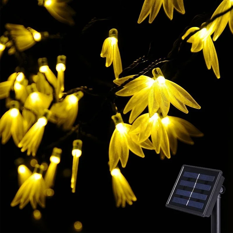 {4set}LED String Lights Solar Lamp Decorative Lights Four Leaf Clover