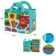 Soft Cloth Books Alphabet Letters Montessori Soft Cards Rustle Sound Infant Book for children Educational Toys