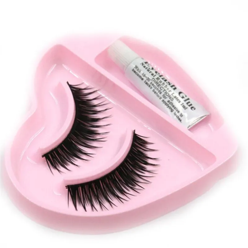 false eyelashes and Eyelash glue set Black Thick Stage Thick Cross Face
