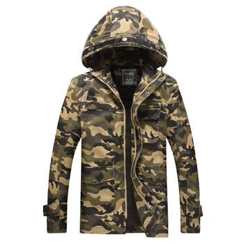 

2018 New Arrivel Washed Cotton Jacket Men Camouflage Coat Military Jacket camo Army Men Branded Jackets
