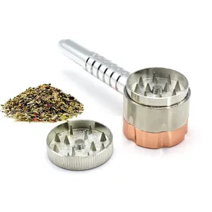 Herb Weed Pipe Grinder Smoking Creative Pipe Revolver Tobacco Pipe Herb Grinder Smoking Pipes Shisha Grinder Tobacco Crusher
